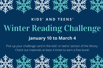 Winter Reading Challenge for Kids and Teens at the Library